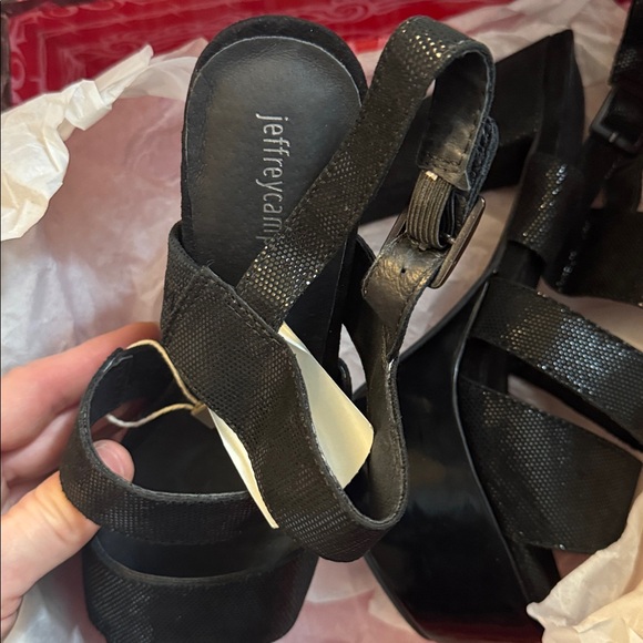 *NEW IN BOX* JEFFREY CAMPBELL BLACK DOT KIDSKIN PLATFORM SANDAL 39 - Picture 5 of 7